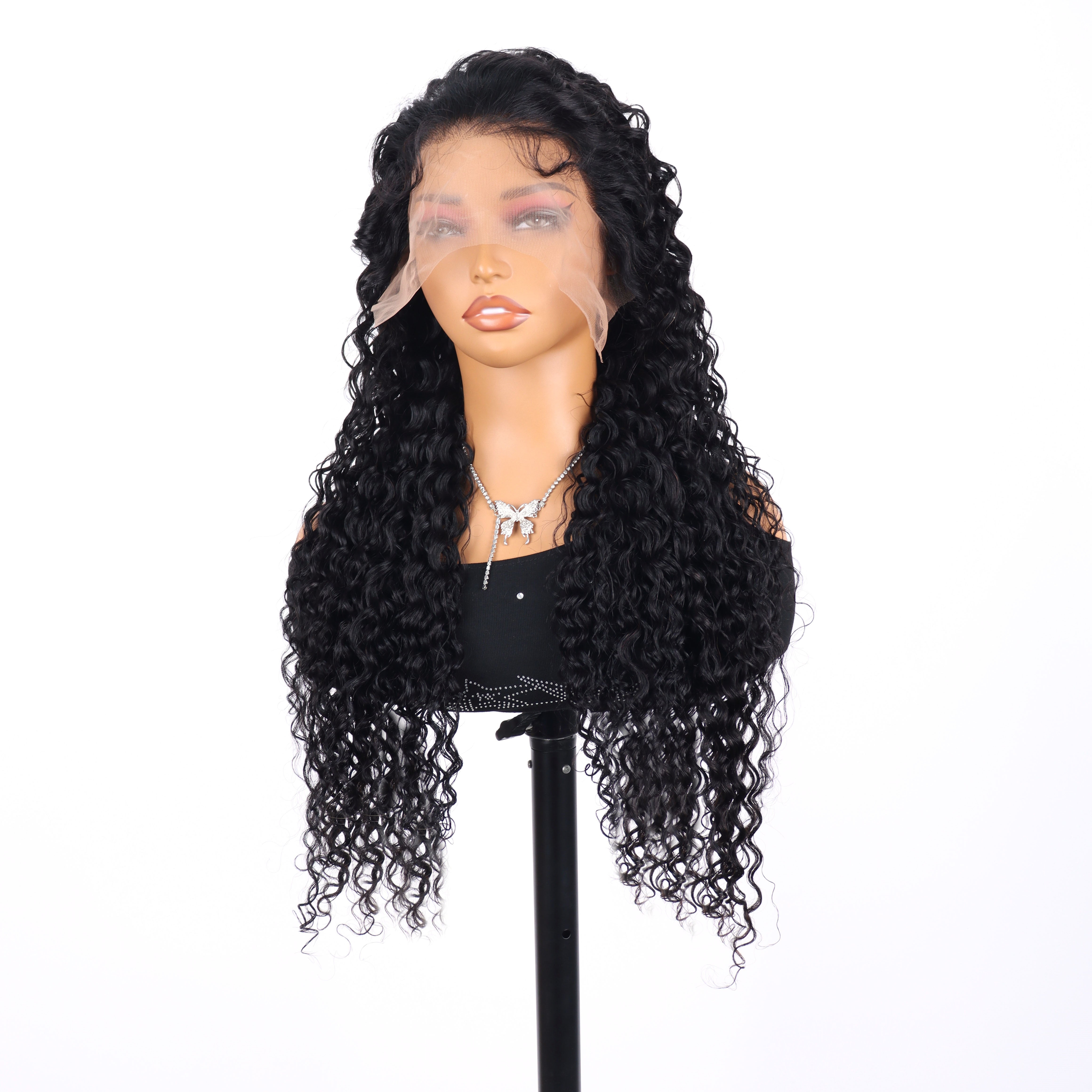 Perruques en cheveux humains ondulés de 30 pouces avec dentelle frontale 13x6, perruques bouclées ondulées avec cheveux de bébé 