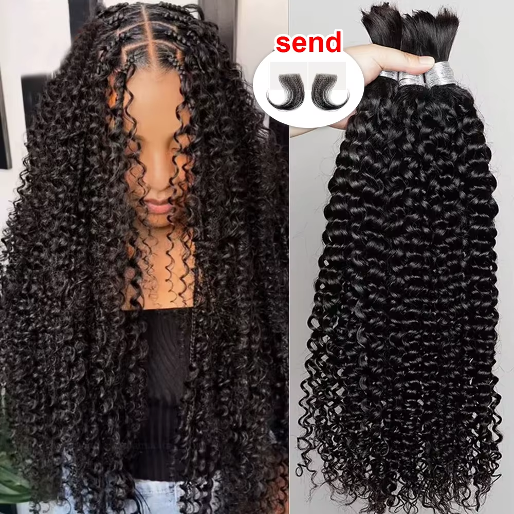 Tissage de cheveux humains vierges Rovess 100 % non traités style bohème, noir naturel, ondulés profonds, lot de 4 