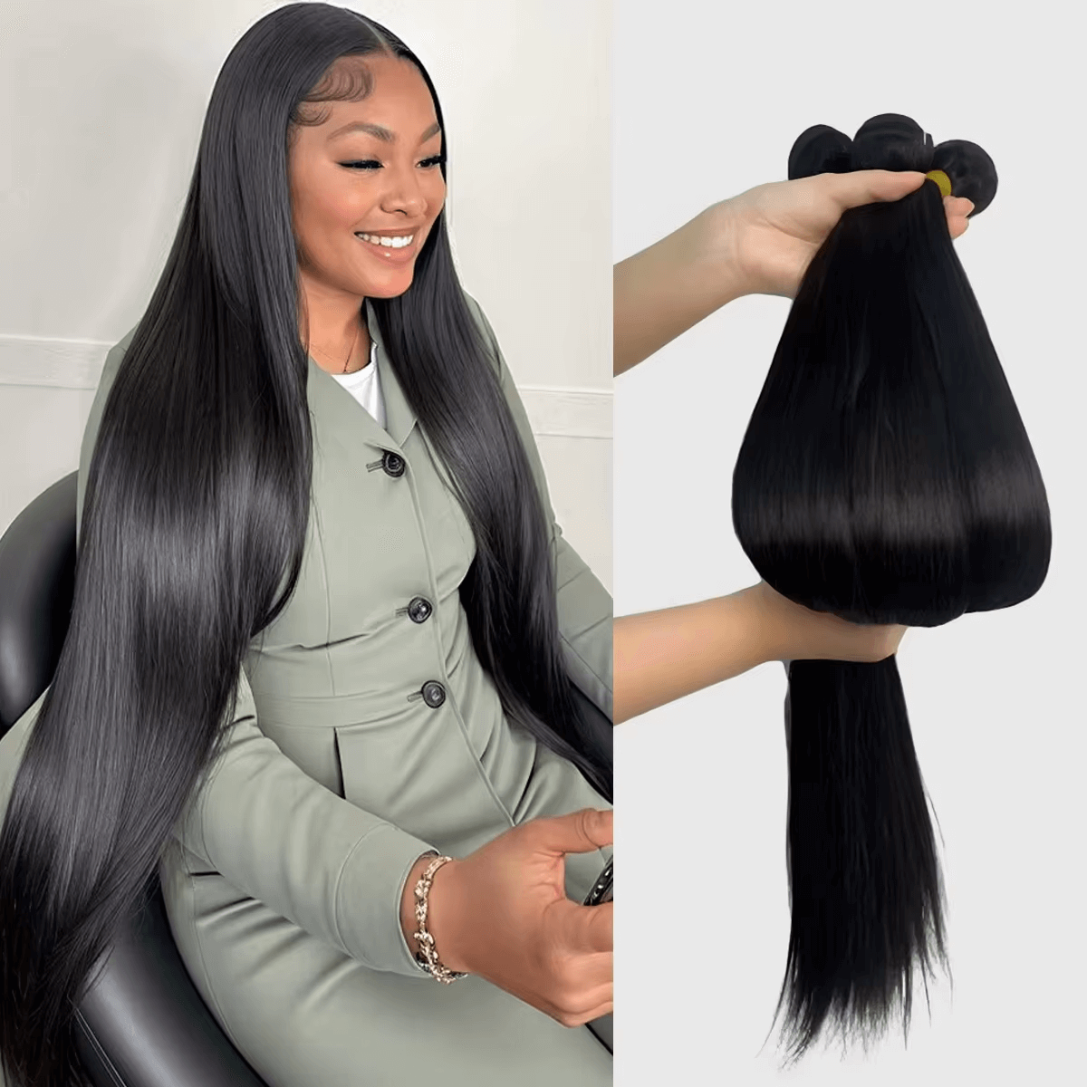 3 Bundles 16-34Inch Straight Hair Bundles Virgin Brazilian Hair Weave