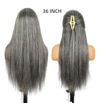Rovess 13x4 Lace Front  Salt and Pepper Straight Wig 150% Density
