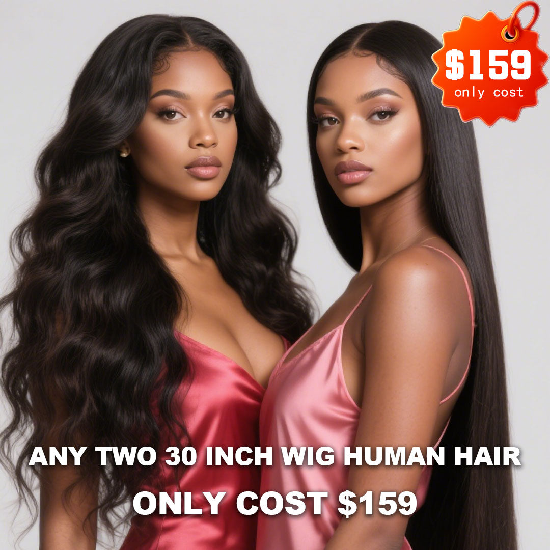 Two Pieces Only $159: 30 Inch 13x4 HD Lace Wig Human Hair