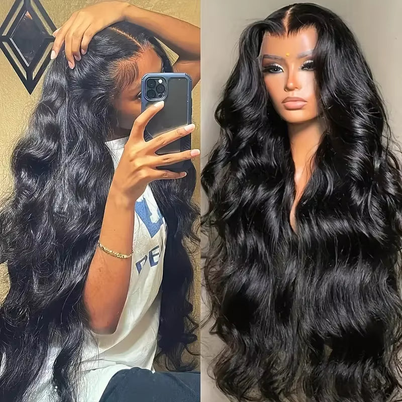 13x6 Body Wave Lace Front Wigs Human Hair 13x5 HD Lace Front Wigs 18-38 Inch Human Hair Fluffy Natural Body Wave Human Hair Wig