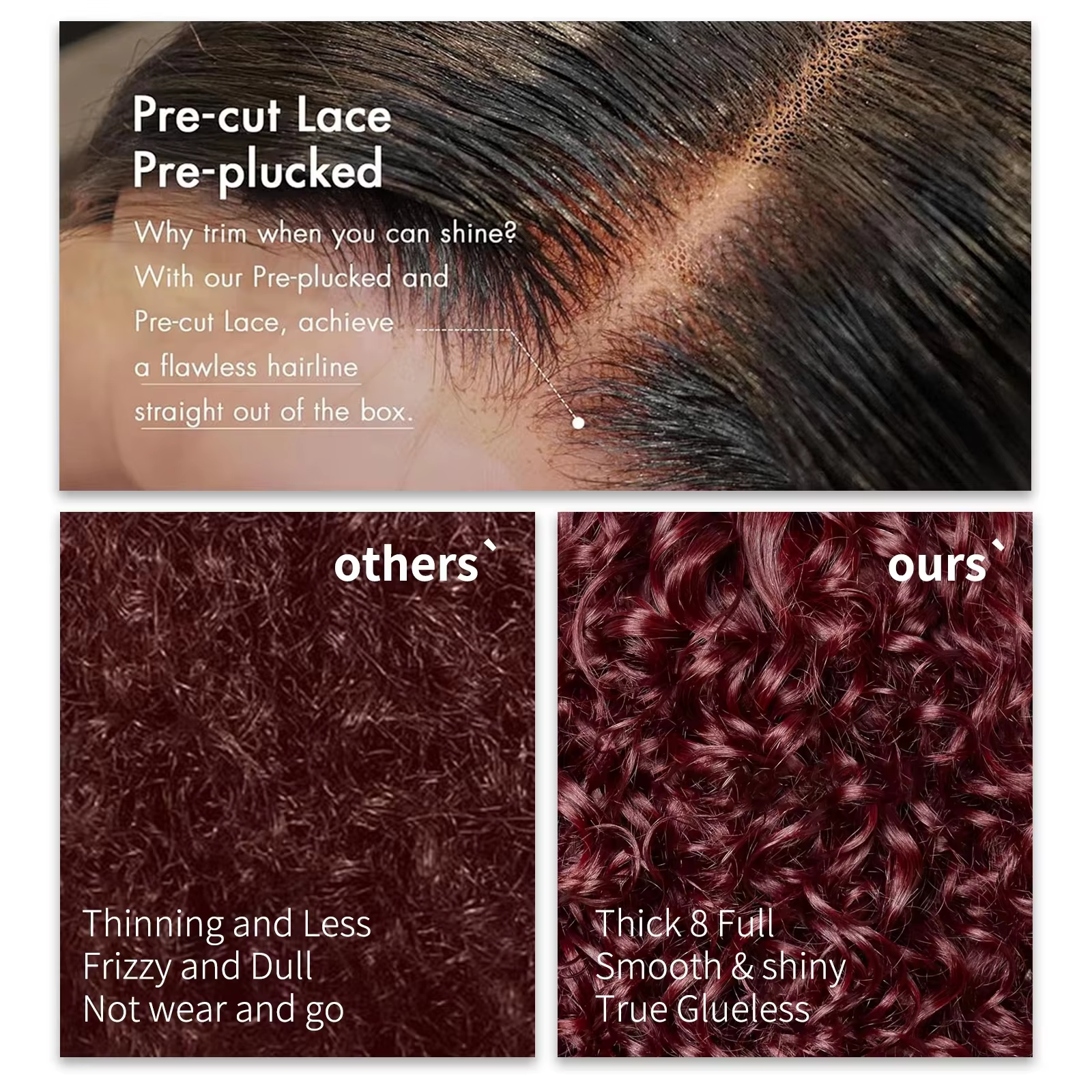 Curly Bob Wig Brazilian kinky curly 14 Inch Lace Front Human Hair Wigs Reddish Brown Deep Curly Wig Remy Hair jerry Curly