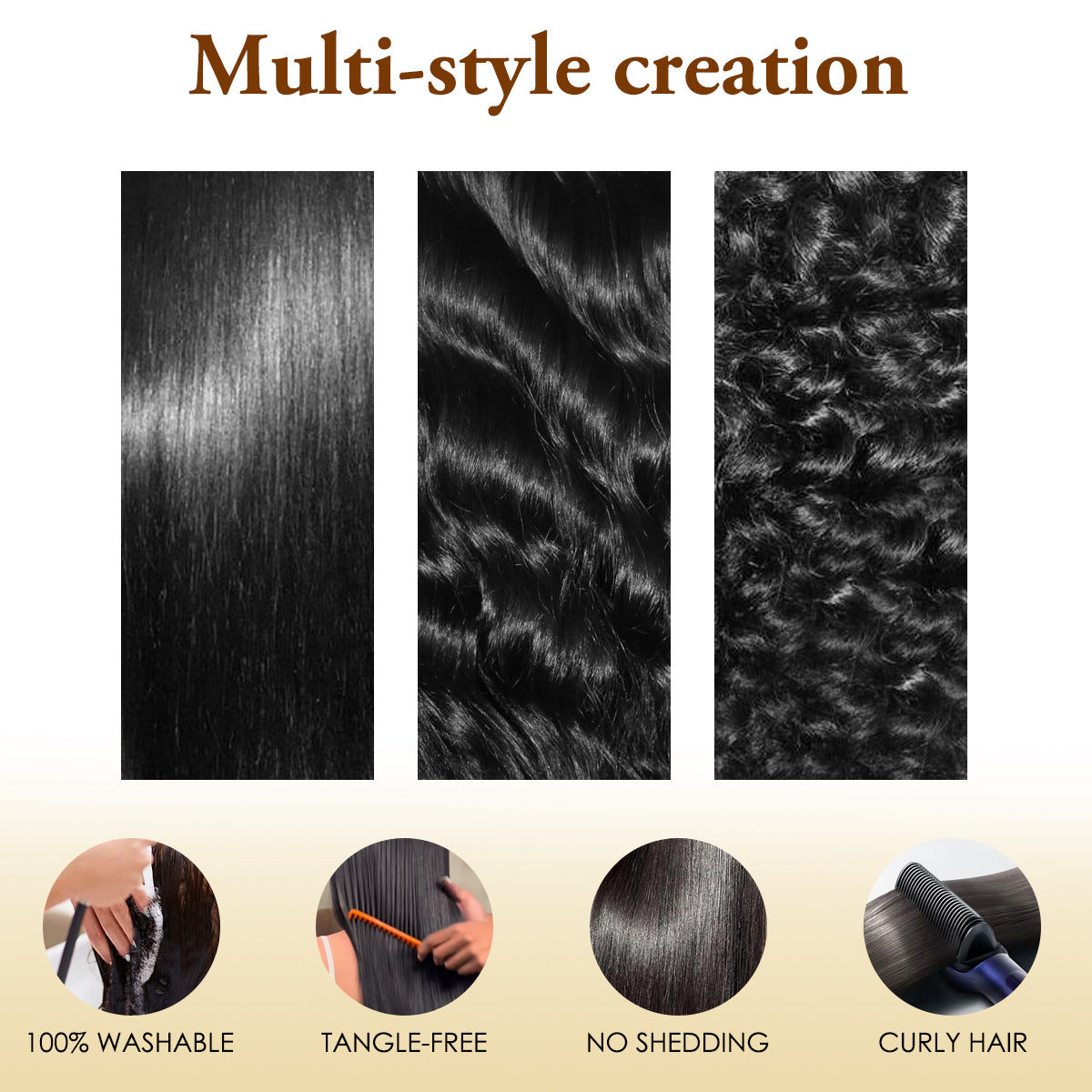 100% Real Human Hair Virgin Peruvian Straight Bundles – 16–34 Inch, 4-Pack Luxury Set, Silky & Full, 80–100g Each