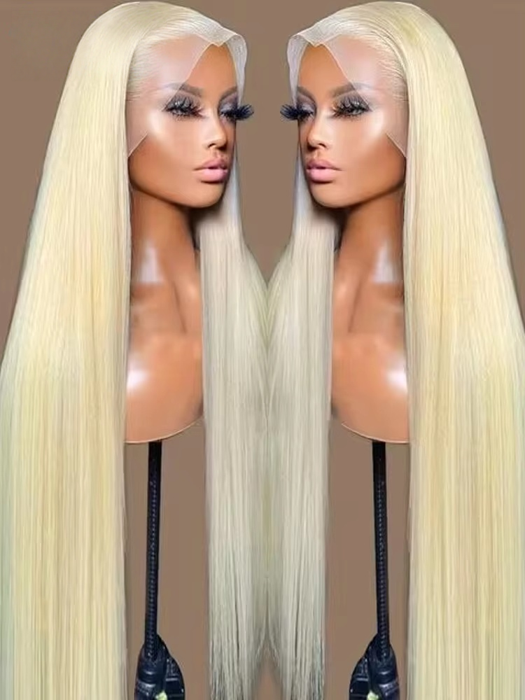 Rovess 13x6 Lace Frontal 613 Blonde Bouncy Straight Wig Perfect For Summer Look