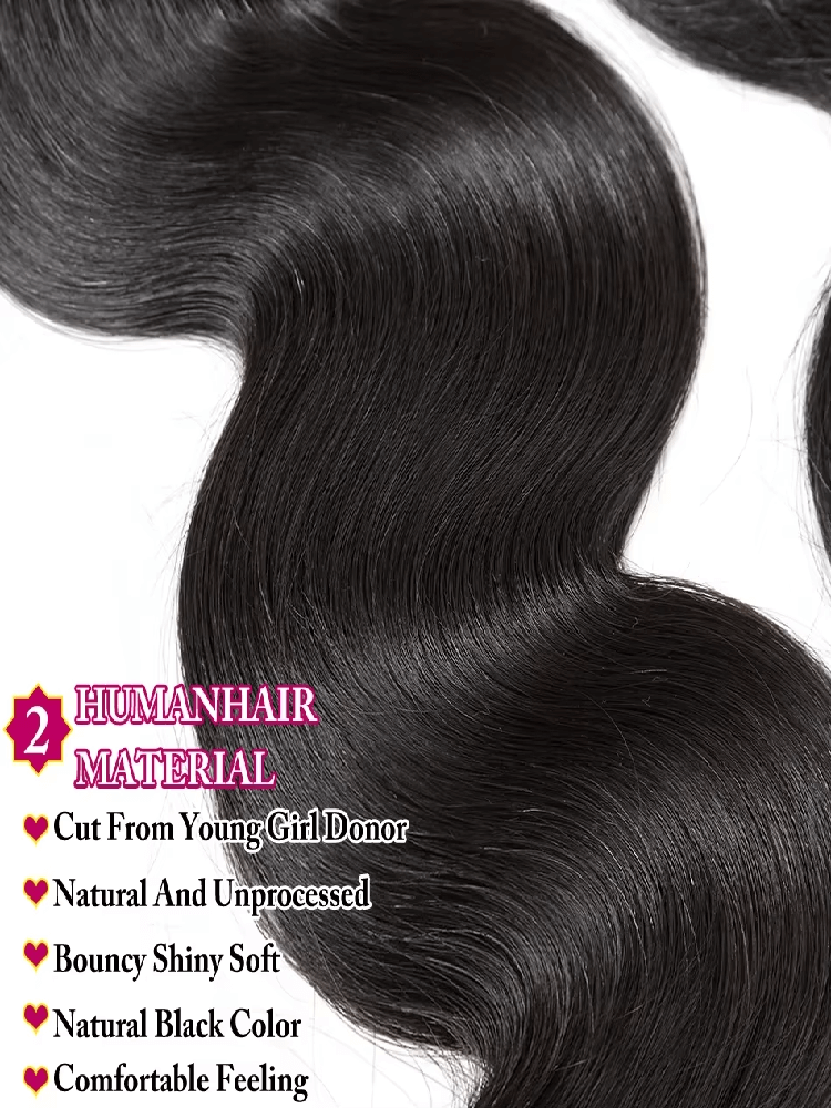 Rovess 34 34 34 34 Inch Body Wave Hair Bundles Virgin Brazilian Hair Weave 4 Bundles