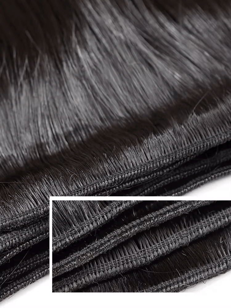 Rovess 34Inch Natural Black Straight Hair Bundles Luxury Salon Brazilian  100% Human Hair Bundles Glossy Hair bundles 4 Bundles