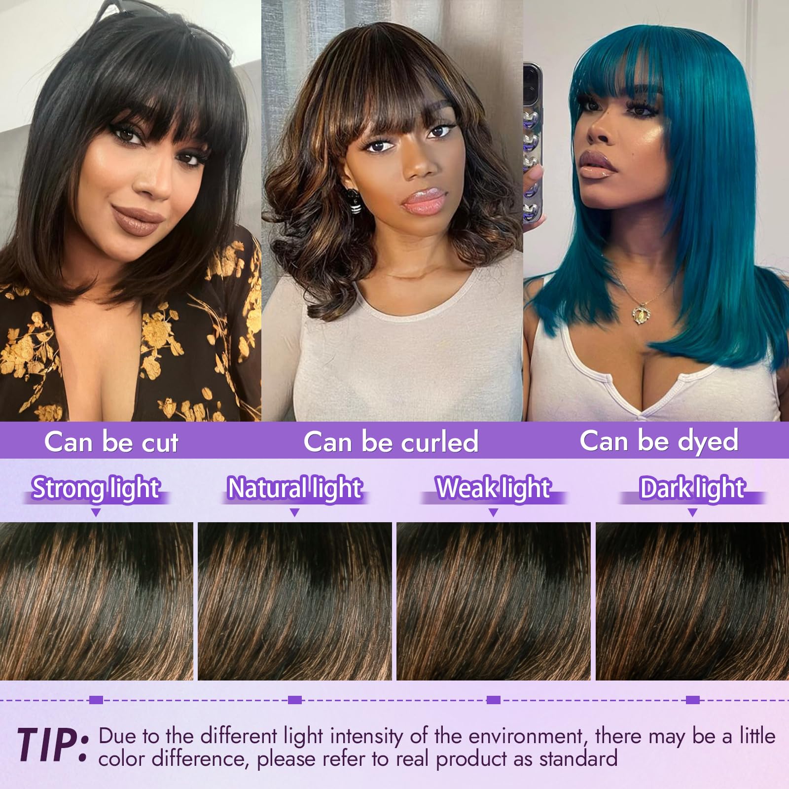 1/B30 Color Brown Hightlight Wig Glueless Lace Wig Breathable Cap Put On and Go