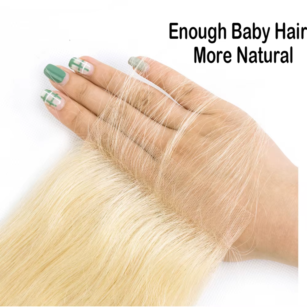16inch Blonde Human Hair Closure 4x4 613 Blonde Lace Closure Human Hair