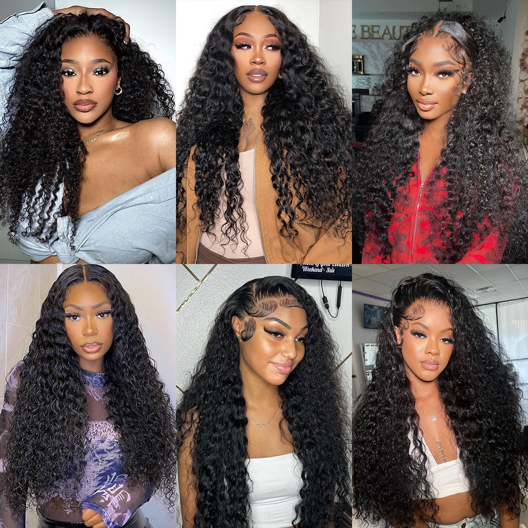 Perruques en cheveux humains ondulés de 30 pouces avec dentelle frontale 13x6, perruques bouclées ondulées avec cheveux de bébé 
