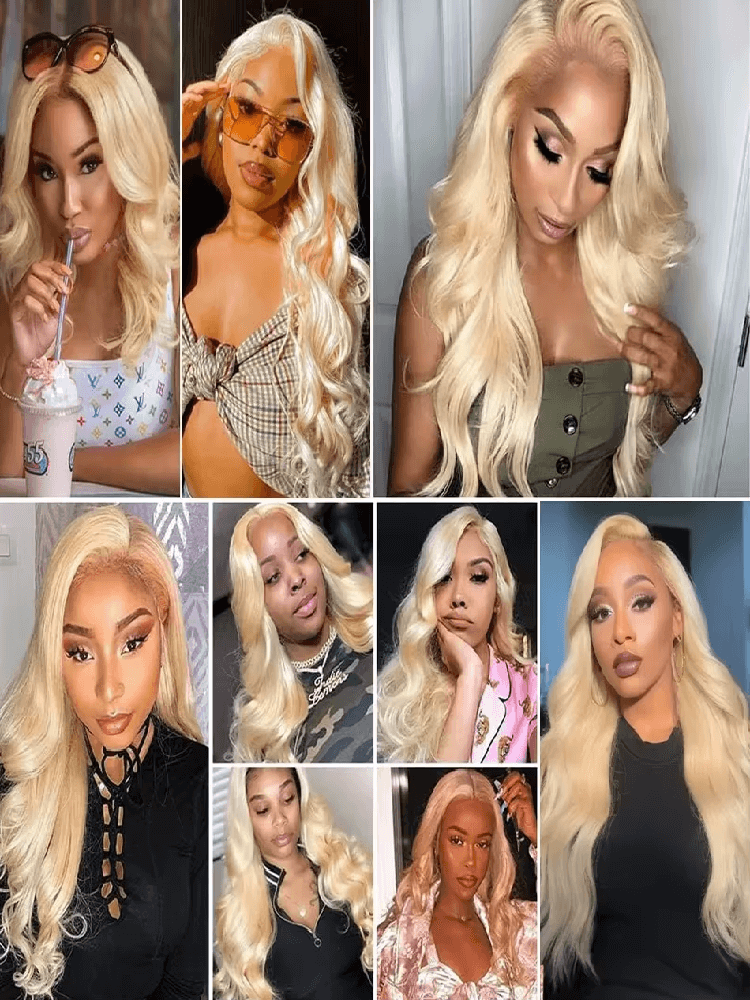 Rovess 34 34 34 34  Inch 613 Blonde Hair Body Wave Hair Bundles Virgin Brazilian Hair Weave 4 Bundles