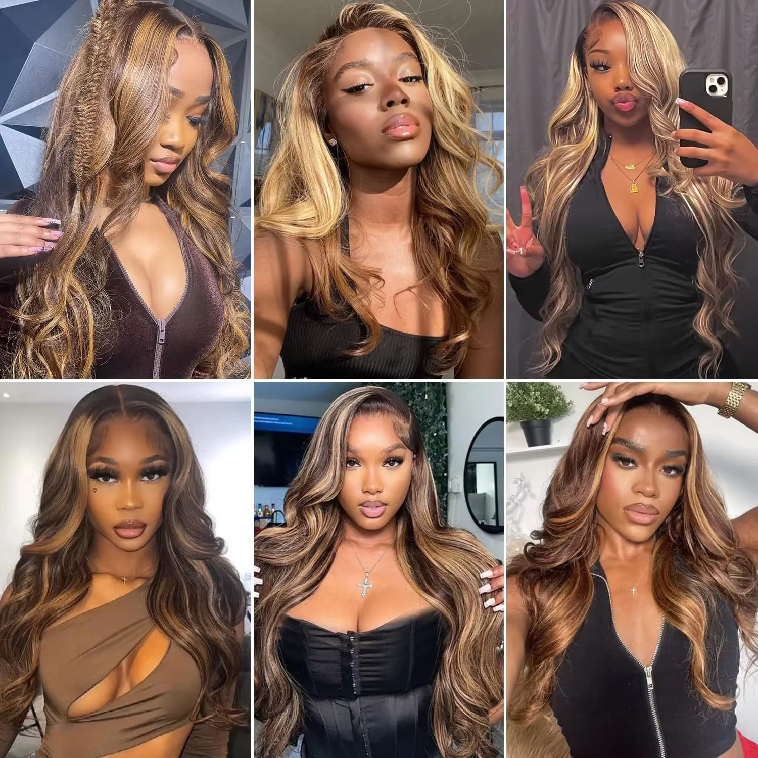 4/27 Highlight Body Wave Lace Front Human Hair 13x4 HD 28 30 Inch Blonde Ombre Wigs Human Hair For Black Women