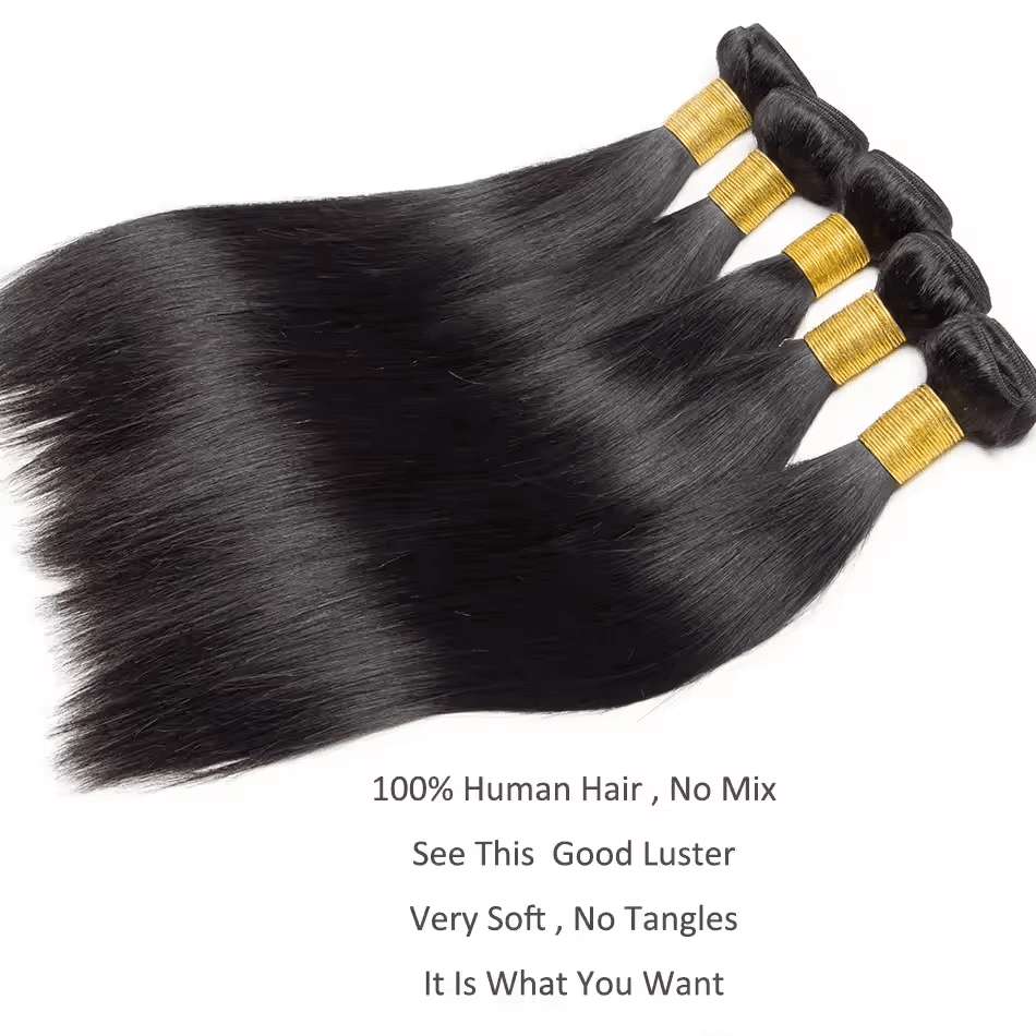 3 Bundles 16-34Inch Straight Hair Bundles Virgin Brazilian Hair Weave