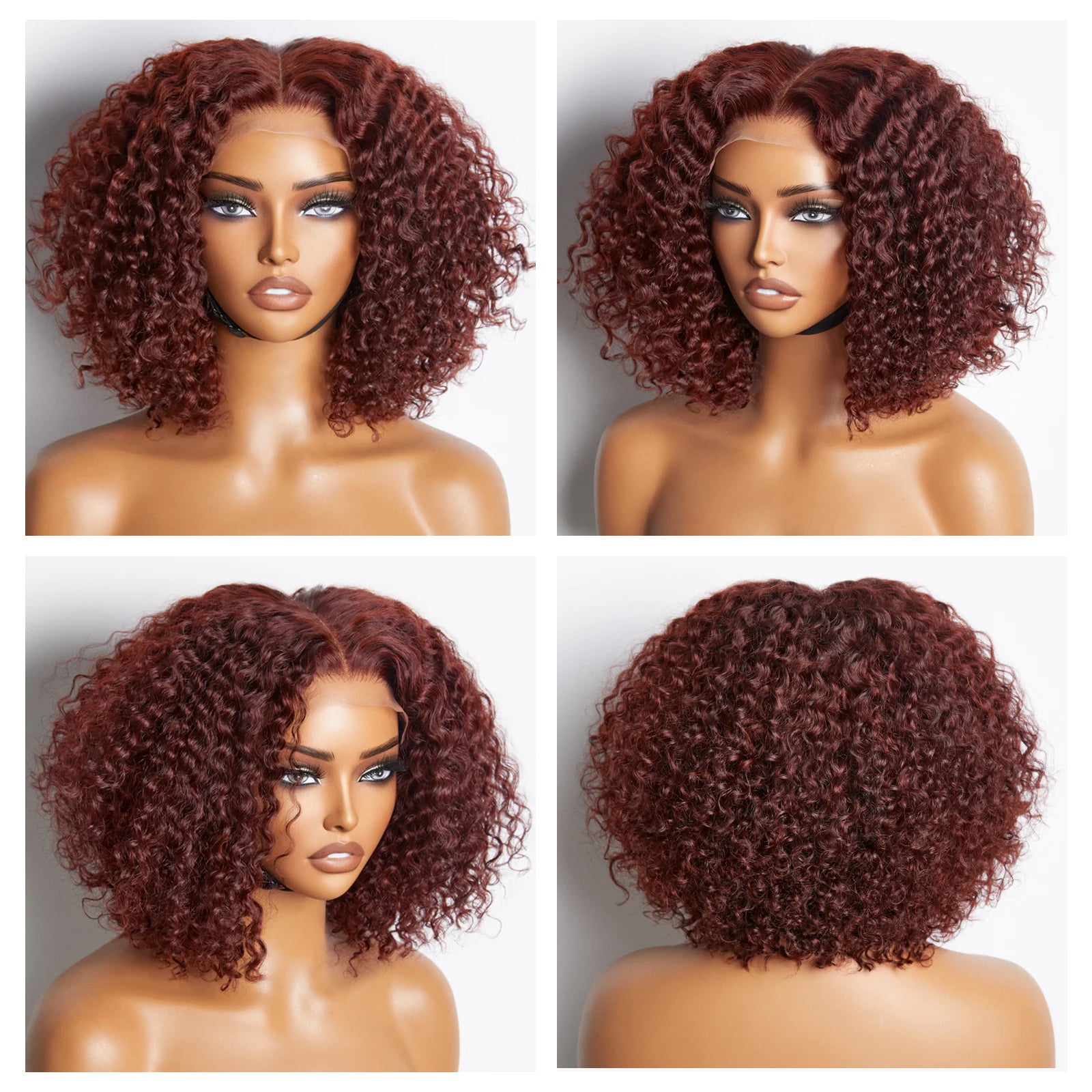 Short Curly Beyond Basics Bob Wig Human Hair Bye Bye Knots Glueless Wigs