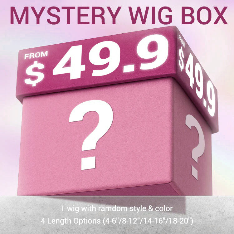 4-20 Inch Mystery Wig Box, Random Color & Texture & Lace Type, Human Hair Wigs
