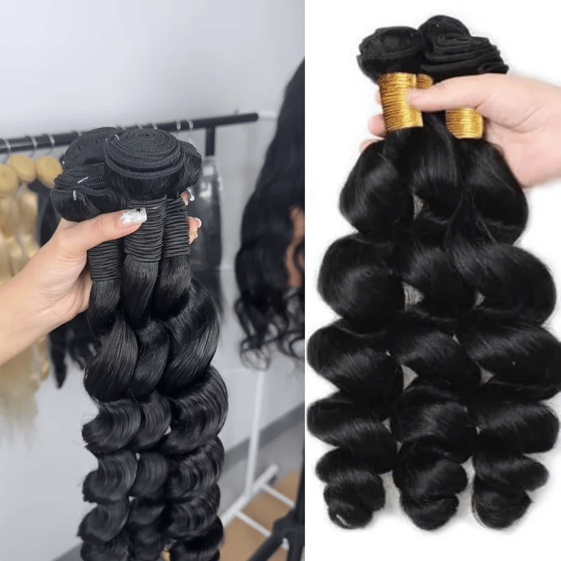 12–34 Inch Luxury Loose Wave Virgin Malaysian Hair – 3/4/5 Bundles, Silky & Full, 100% Human Hair Extensions
