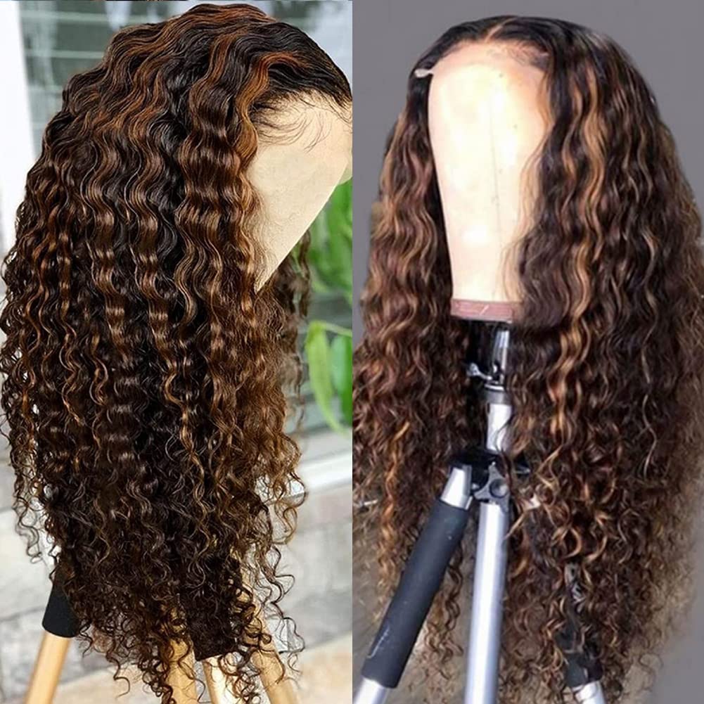 1B/30 Lace Front Wigs Human Hair 13×4 Transparent Human Hair Wigs Deep Wave Pre Plucked Wigs For Women