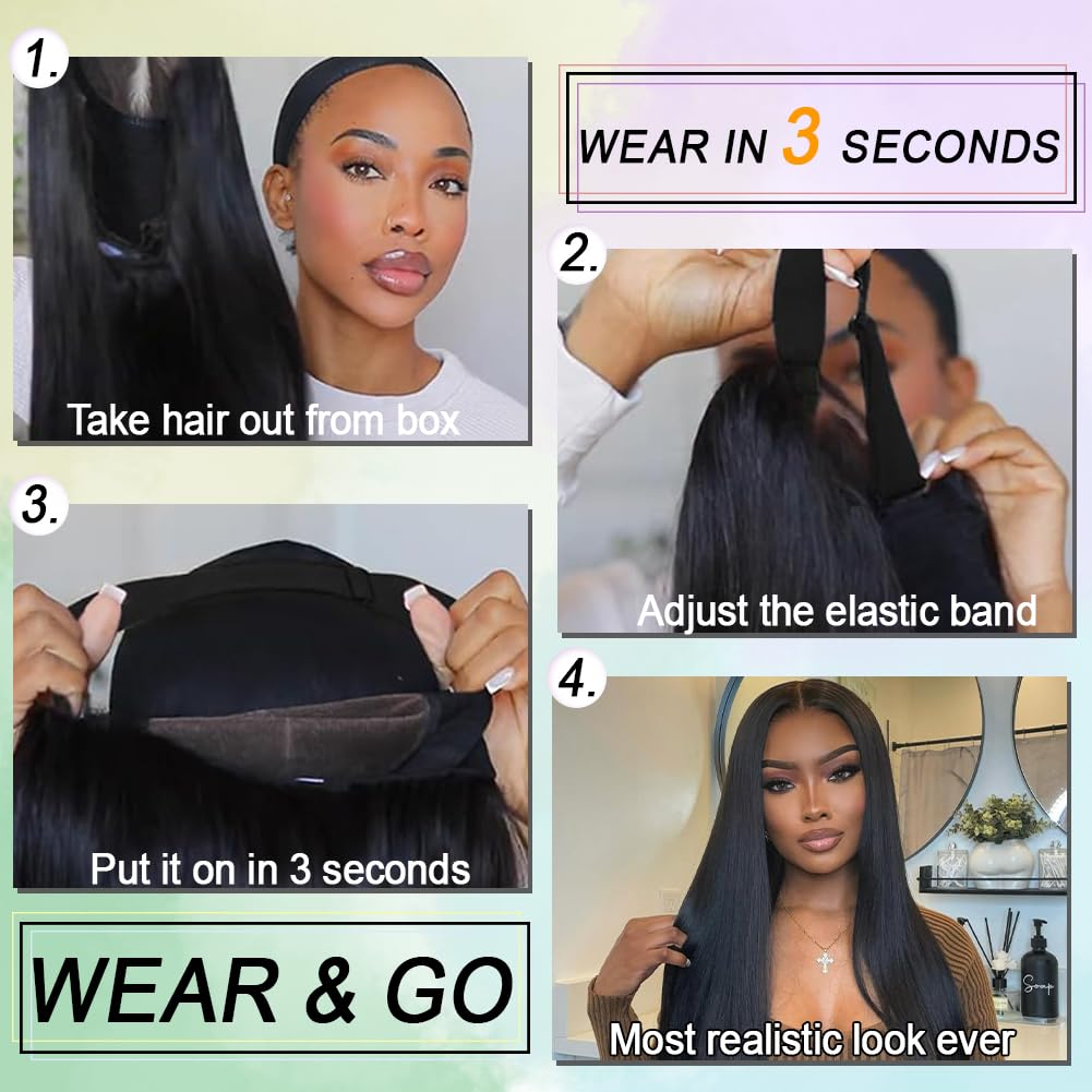 Rovess Put On And Go 7x6 Glueless Body Wave Lace Front Wigs Human Hair Lightweight Breathable Hat For Summer