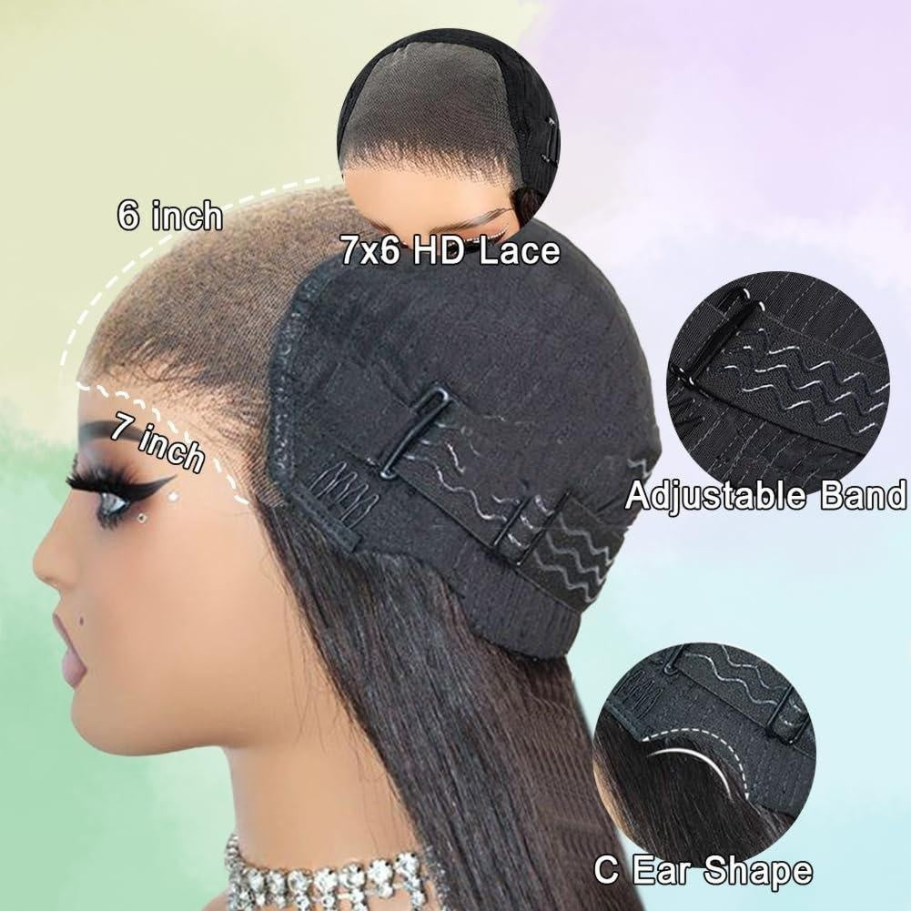 Rovess Put On And Go 7x6 Glueless Body Wave Lace Front Wigs Human Hair Lightweight Breathable Hat For Summer