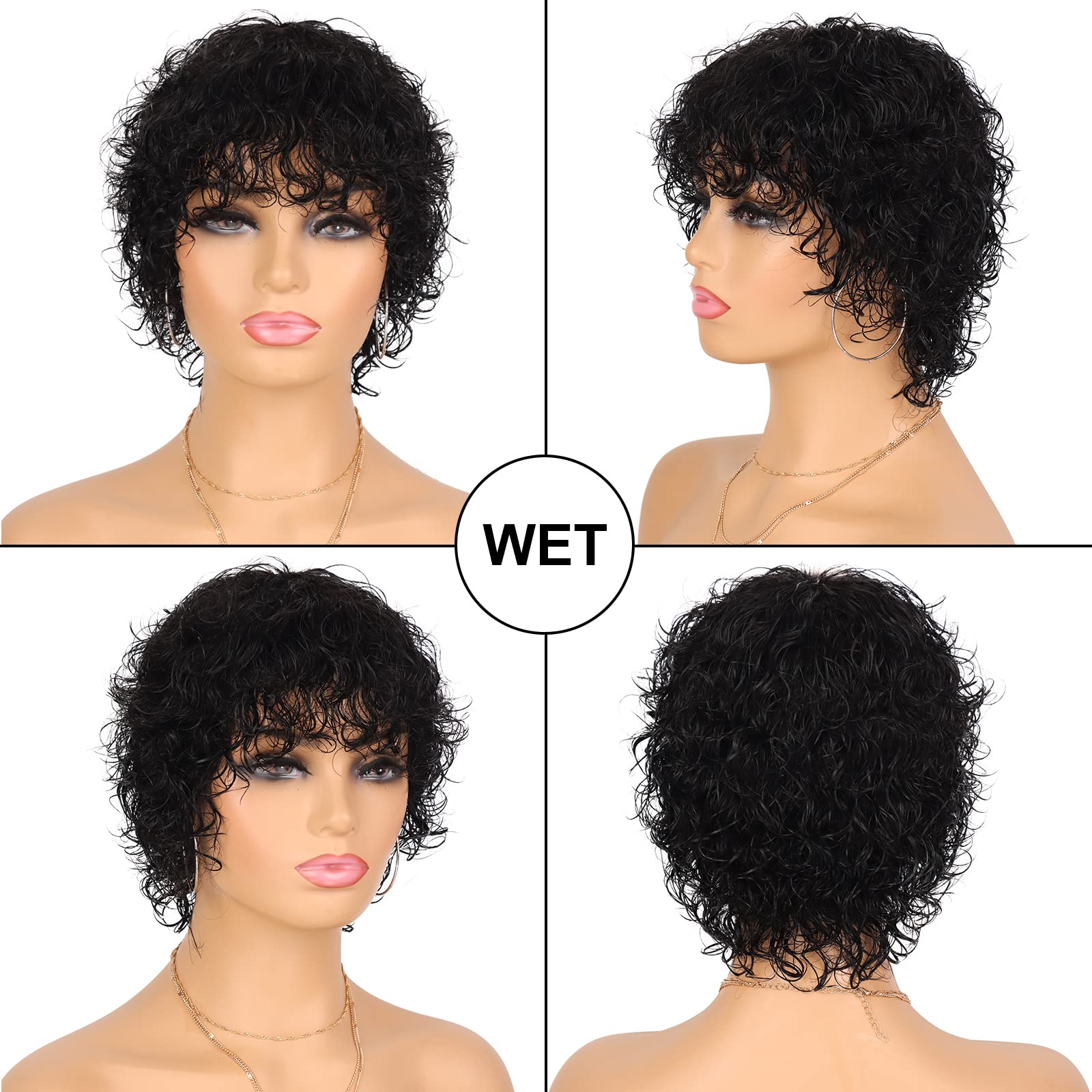Glueless Kinky Curly Afro Wig | 70s Retro Puff Style | Human Hair & Dyeable | Day-to-Night Versatile