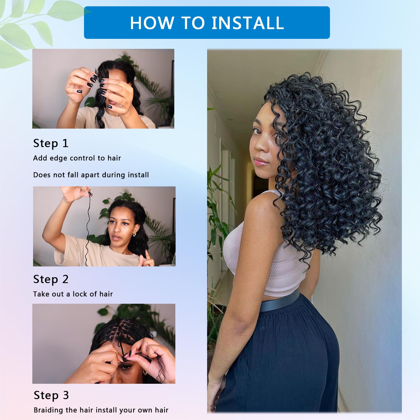 Rovess Virgin Human Hair 100% Unprocessed Boho Braiding Natural Black Deep Wave Hair Weaving 4 Bundles