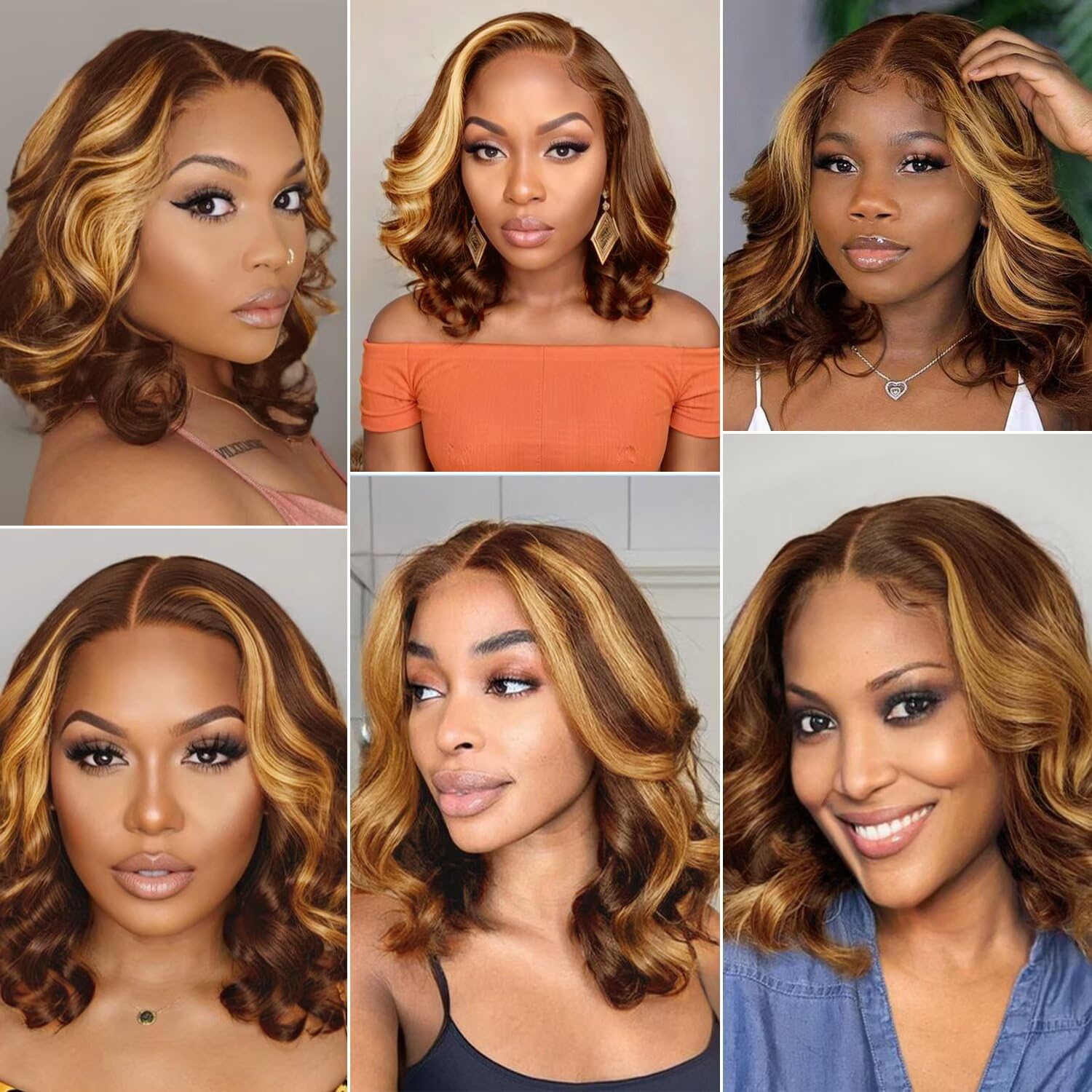 P4/27 Body Wave Bob Wigs Human Hair 12 Inch Lace Frontal Human Hair Wigs 5x5 Closure HD Lace Front Wigs Brazilian Hair For Women