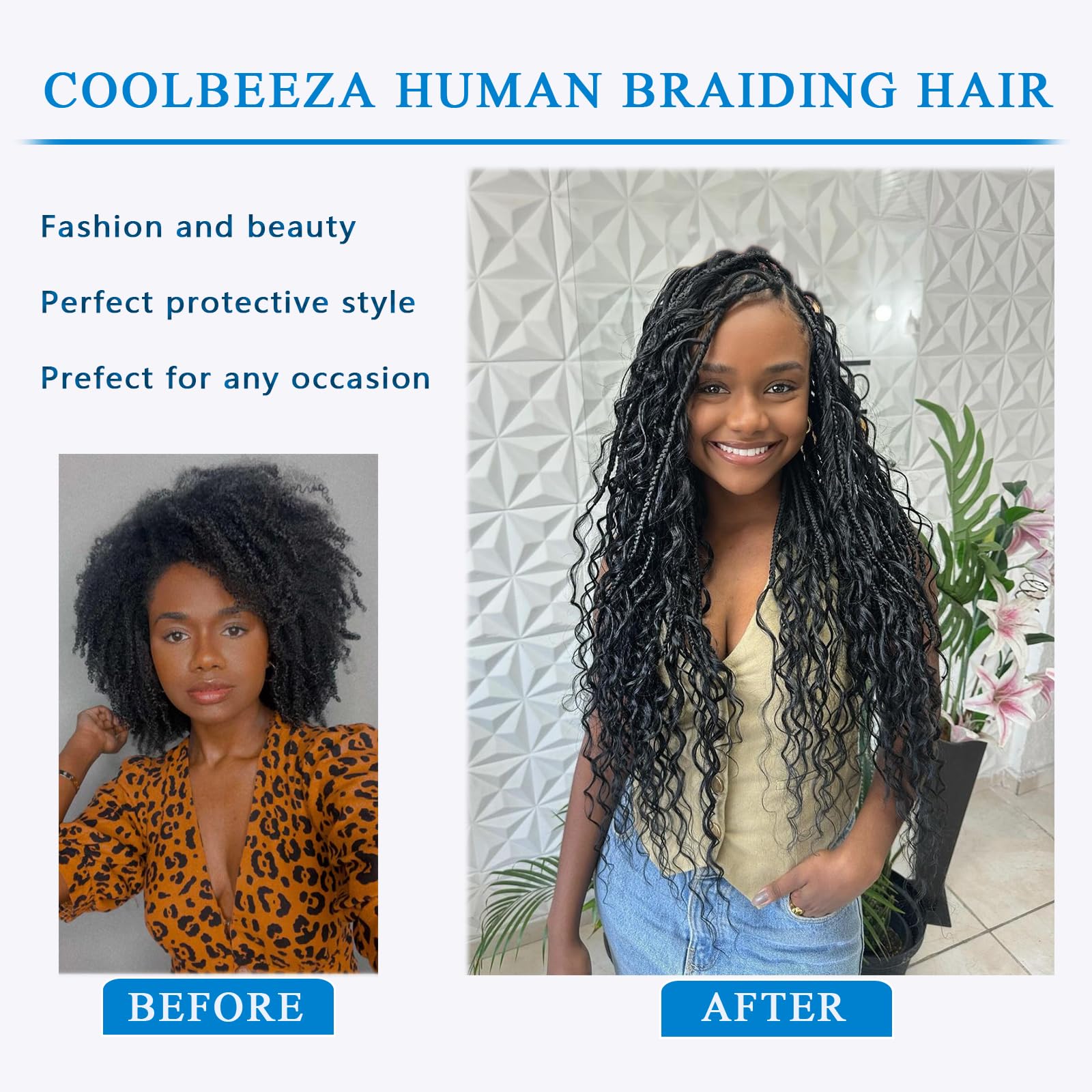 Rovess Virgin Human Hair 100% Unprocessed Boho Braiding Natural Black Deep Wave Hair Weaving 4 Bundles
