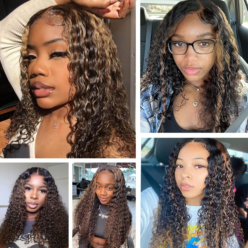 1B/30 Lace Front Wigs Human Hair 13×4 Transparent Human Hair Wigs Deep Wave Pre Plucked Wigs For Women