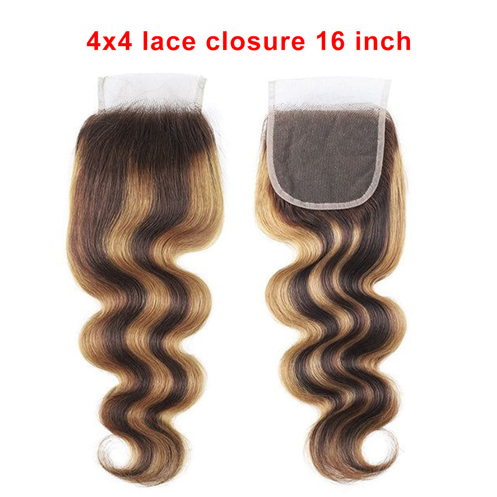 Add-on Deal: 4/27 4x4 Body Wave Lace Closure 16" – Only $19.9