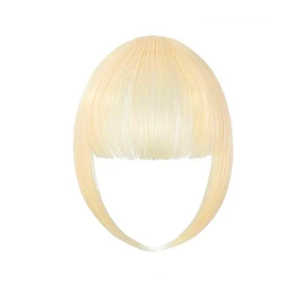 12A Clip in Extensions Remy Human Hair With Bangs 613 BlondeSilky Straight Clip in Hair Extensions 100% Real Soft Human Hair