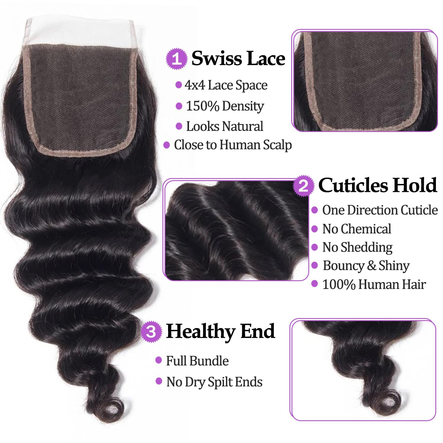 14–32 Inch Luxury Loose Wave Virgin Indian Hair Bundles – 3/4 Bundles, Silky & Full, 100% Human Hair Extensions