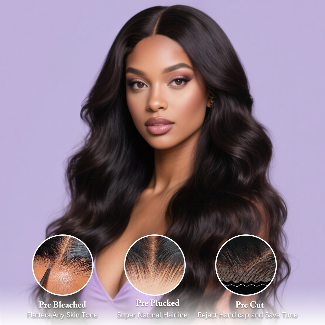 Rovess Put On And Go 7x6 Glueless Body Wave Lace Front Wigs Human Hair Lightweight Breathable Hat For Summer